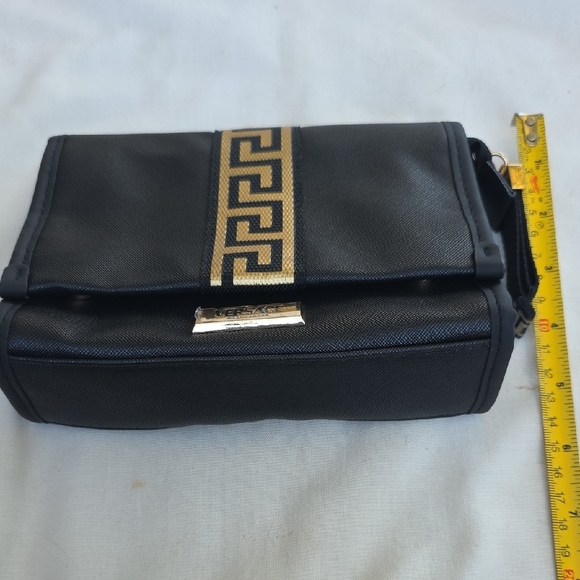 Versace Black and Gold Patterned Pouch - Picture 5 of 8